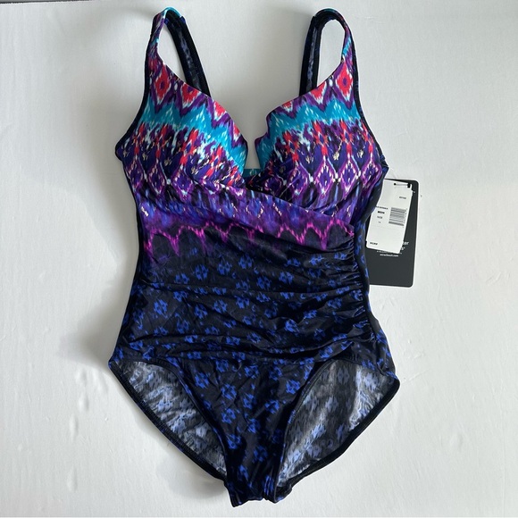 NEW Miraclesuit Bella Alba Escape Underwire One-Piece Swimsuit Size 14 - Picture 3 of 6